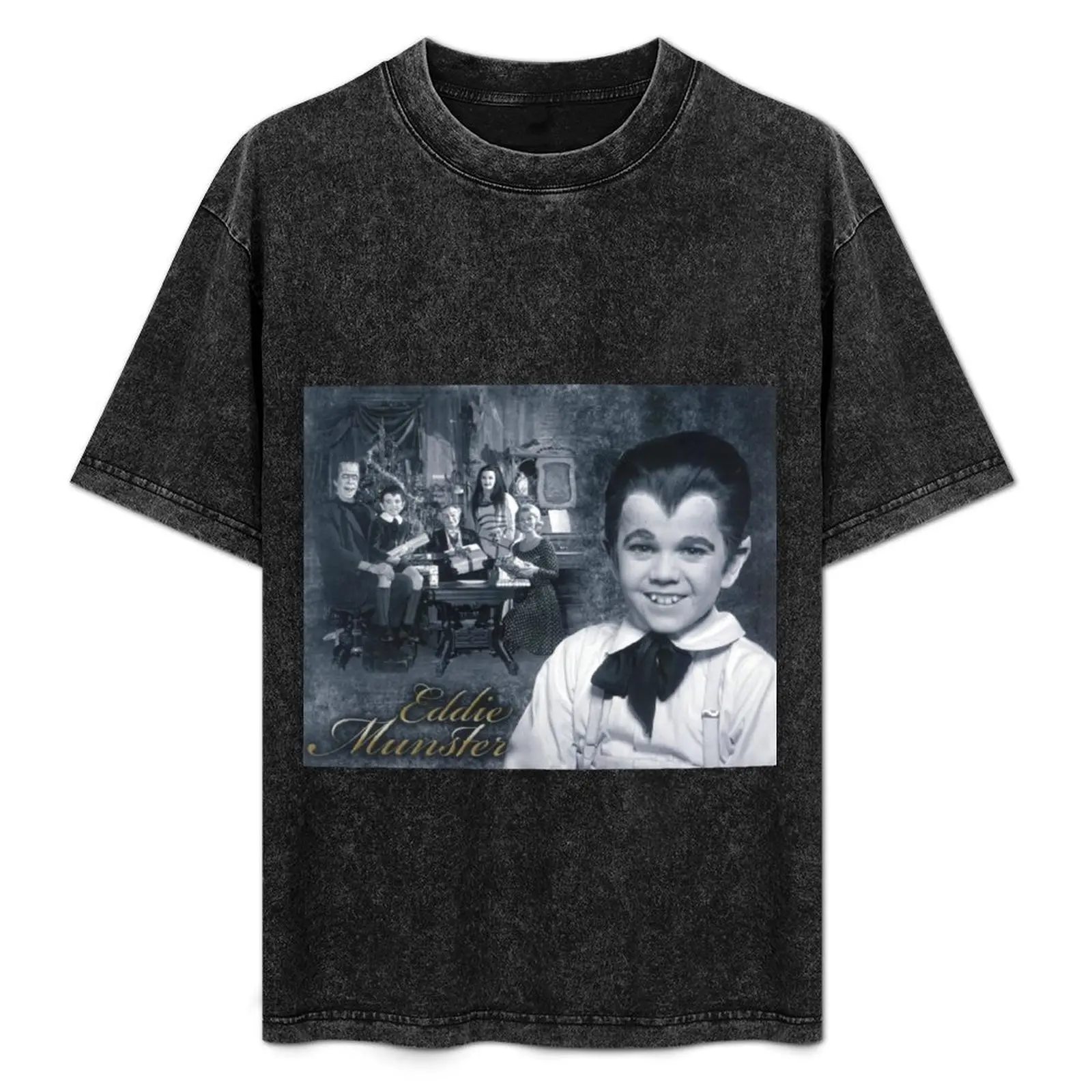 

Eddie Munster The Munsters Holiday T-Shirt Basic Solid Tee for Daily Use