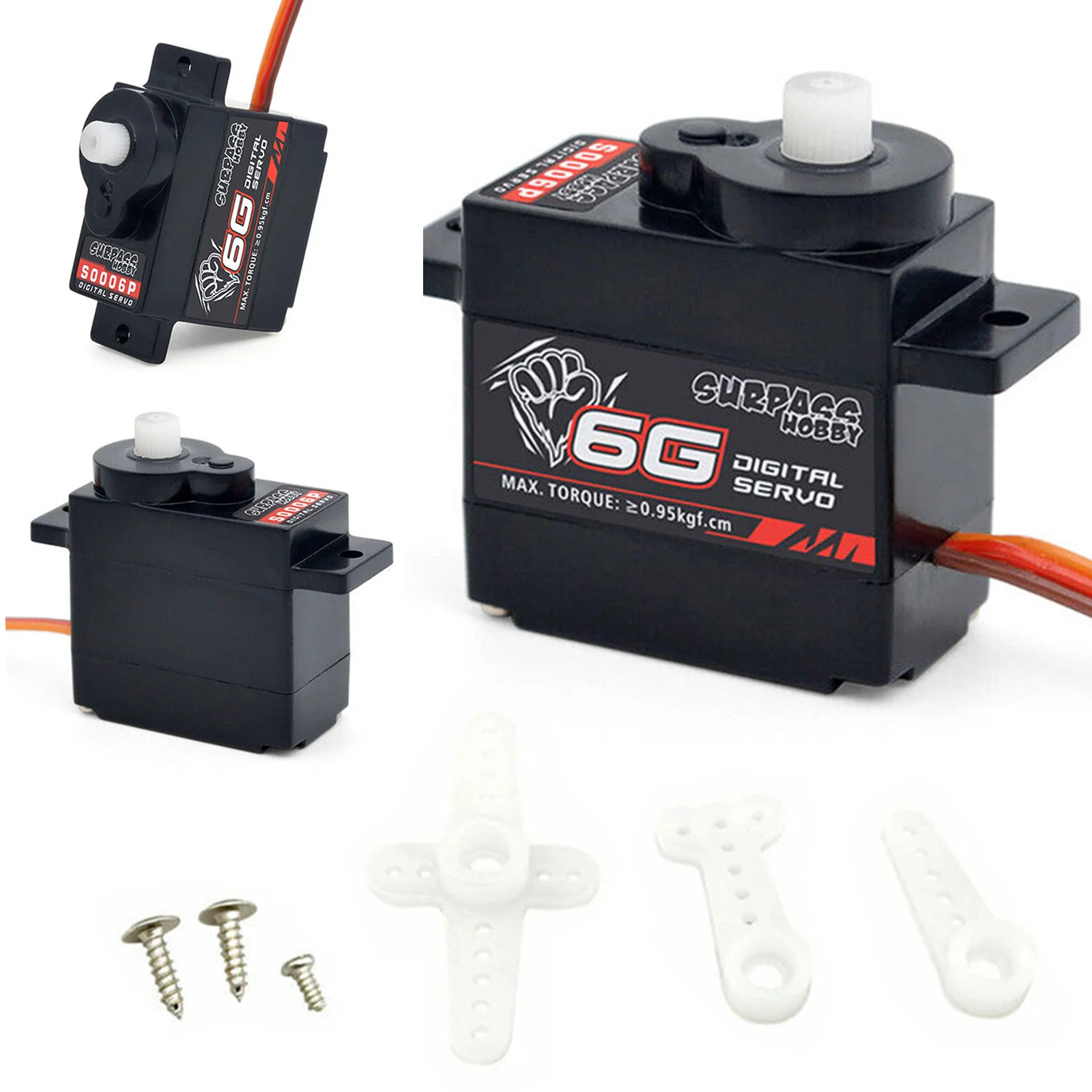 

Surpass Hobby Digital Servo 6g Micro Plastic Gear Servo for RC planes Fixed-wing