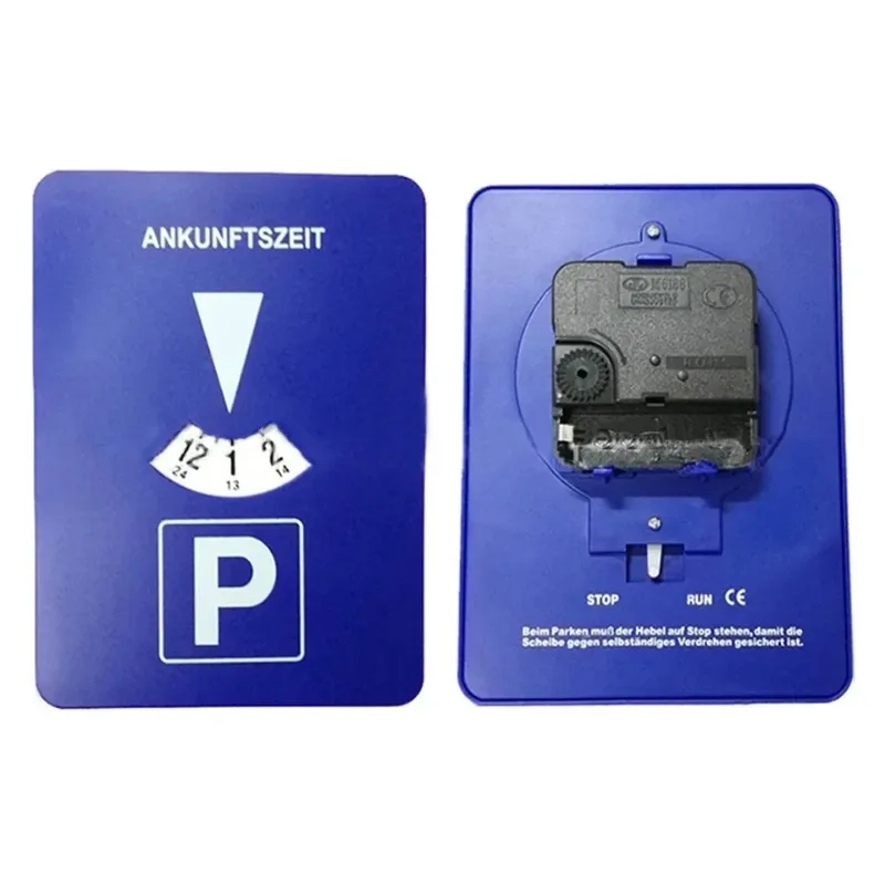 سيارة وقوف السيارات القرص الموقت على مدار الساعة عرض الوقت أدوات وقوف السيارات البلاستيكية الزرقاء 24 قرص وقوف السيارات وقوف السيارات متر