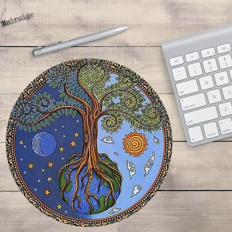 Mairuige Mouse Pad With Mandala Pattern Circular Pc Setup Accessories Mousepad With Rubber 20cm by Mouse Pads Office Rug