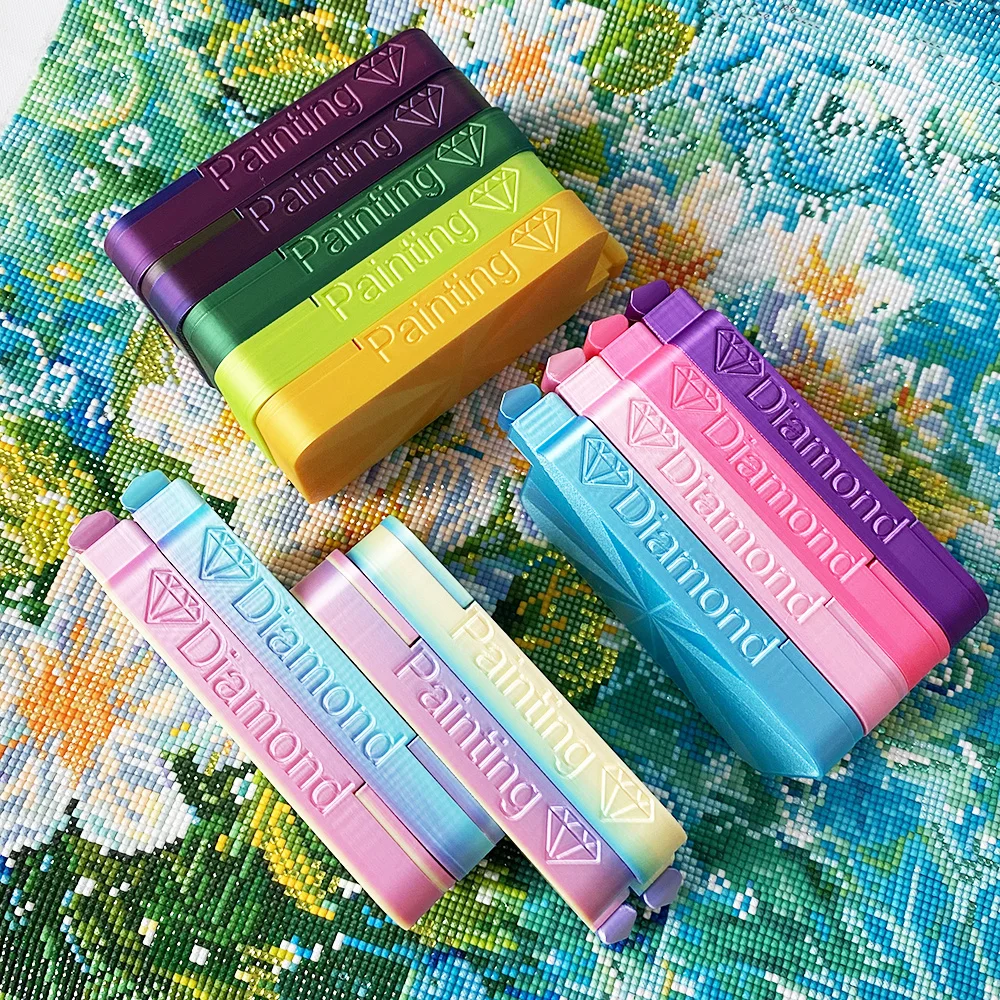 11 Farben Multifunktionale Diamantmalerei-Aufbewahrungsbox, Diamantkunst-Werkzeugzubehör, Geschenk für Diamantmalerei-Liebhaber – Detail 3