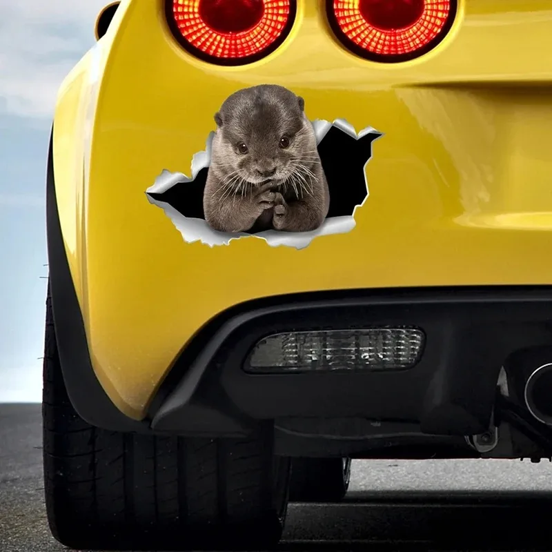 

Автомобильная наклейка выдра домашнее животное водостойкая виниловая наклейка автомобильные аксессуары Декор Pegatinas Para Coche 20 см ПВХ KK