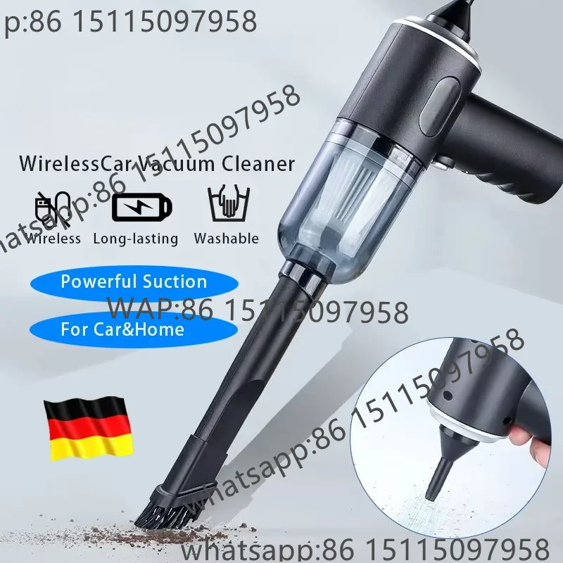 

Портативный беспроводной автомобильный пылесос, беспроводной пылесос двойного назначения для дома и автомобиля, мощный пылесос высокой мощности 120 Вт
