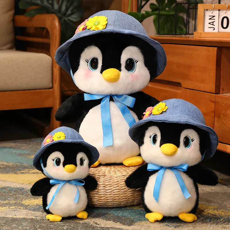 Kawaii-ペンギンのぬいぐるみ,ぬいぐるみ,かわいい動物のぬいぐるみ,柔らかいぬいぐるみ,ハグ,枕,赤ちゃんの子供と女の子,家の装飾