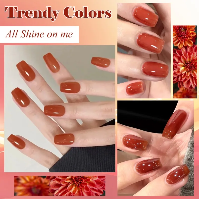 6pcs Jelly Gel Nail Polish Set All-Season Nails DIY Nail Art UV/LED Painting Varnish Gel Manicure Kit Long Lasting Nail Supplies