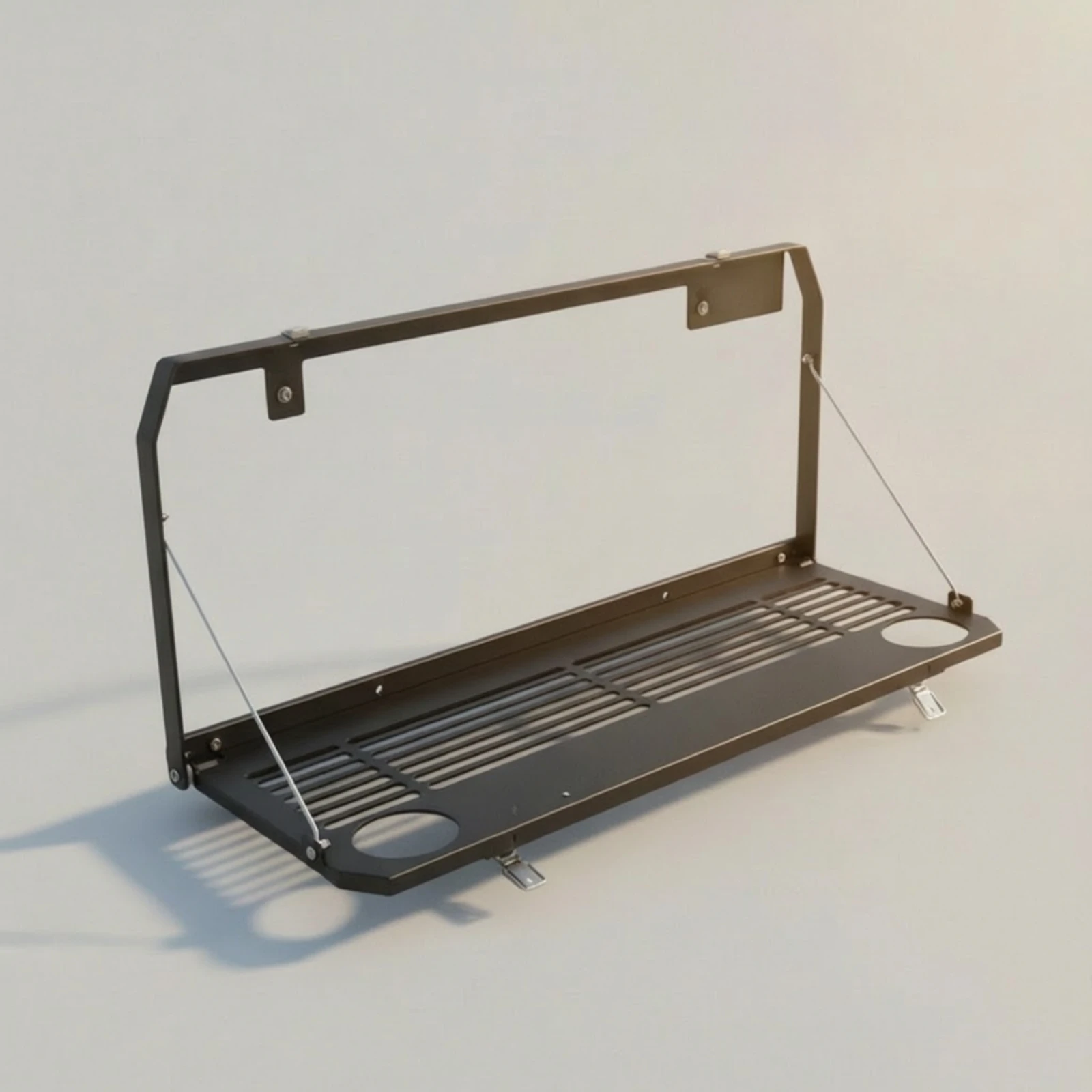 Foldable Tailgate Table Fold-down Tailgate Table with Cup Holders Folding Storage Rack Heavy-Duty Vehicle Accessory Space-Saving
