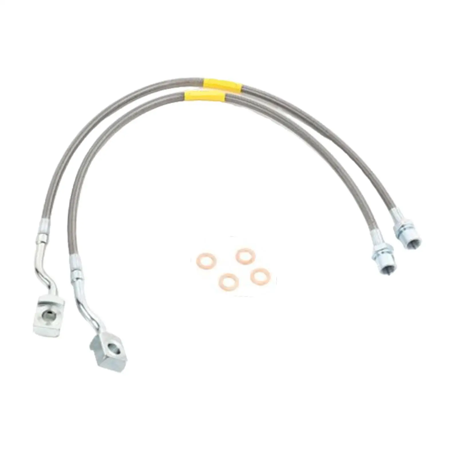 

Professional Stainless Steel Front Brake Lines with 3/16 and 1/8 Brake Line Fittings for Vehicle Repair