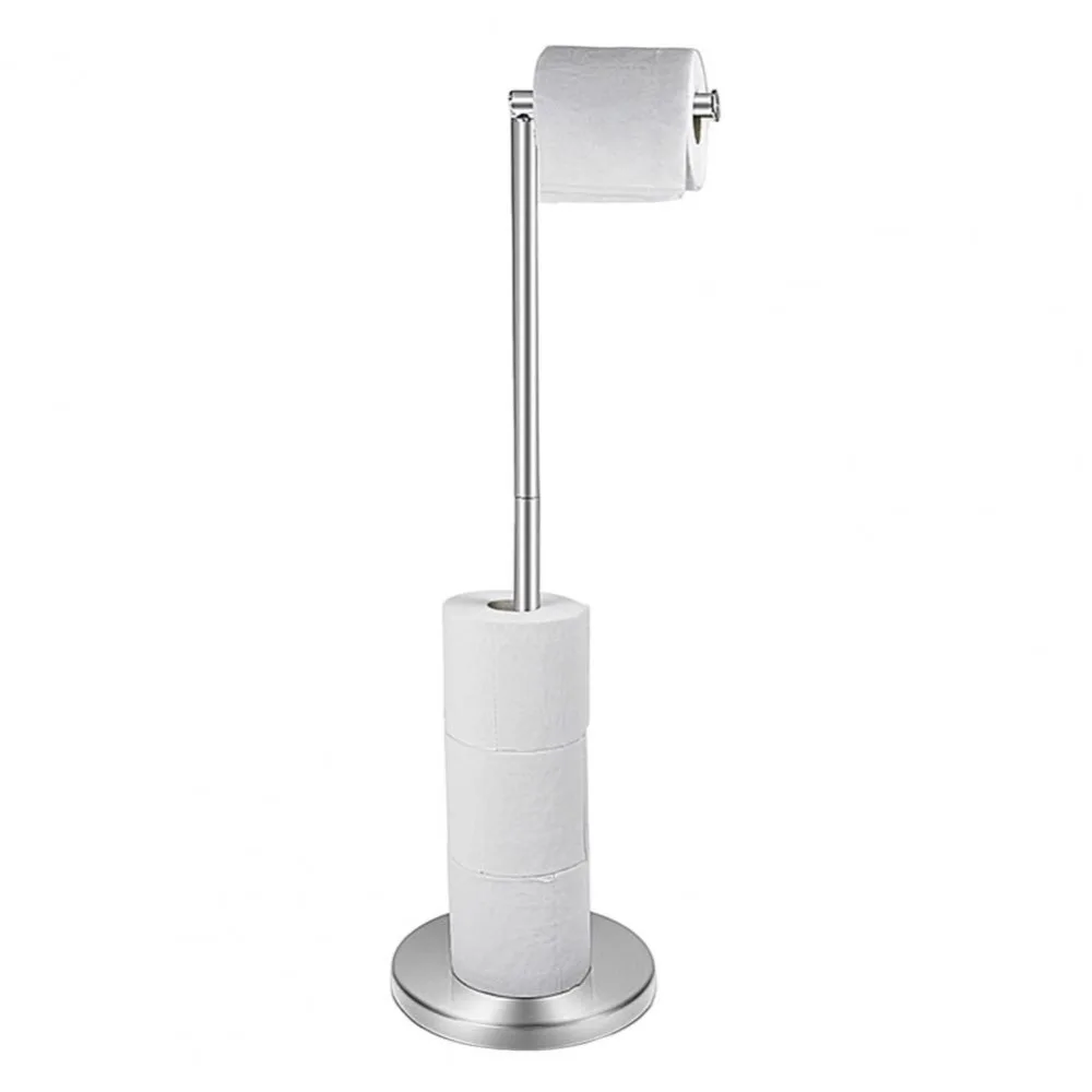 Soporte de papel higiénico de acero inoxidable, estante de almacenamiento de papel en rollo anticorrosión a prueba de herrumbre, dispensador de papel de diseño moderno para Baño