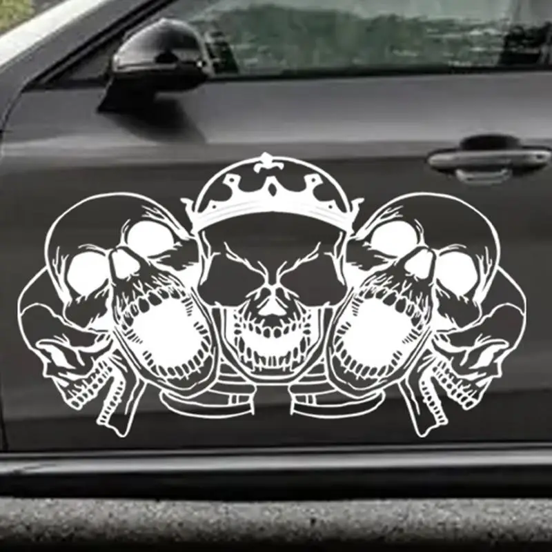 Horror Car Skeleton Sticker Motorcycle Skull Decal Decoration Motorcycle Waterproof Decoration Sticker for Car Rvs Suvs Trucks