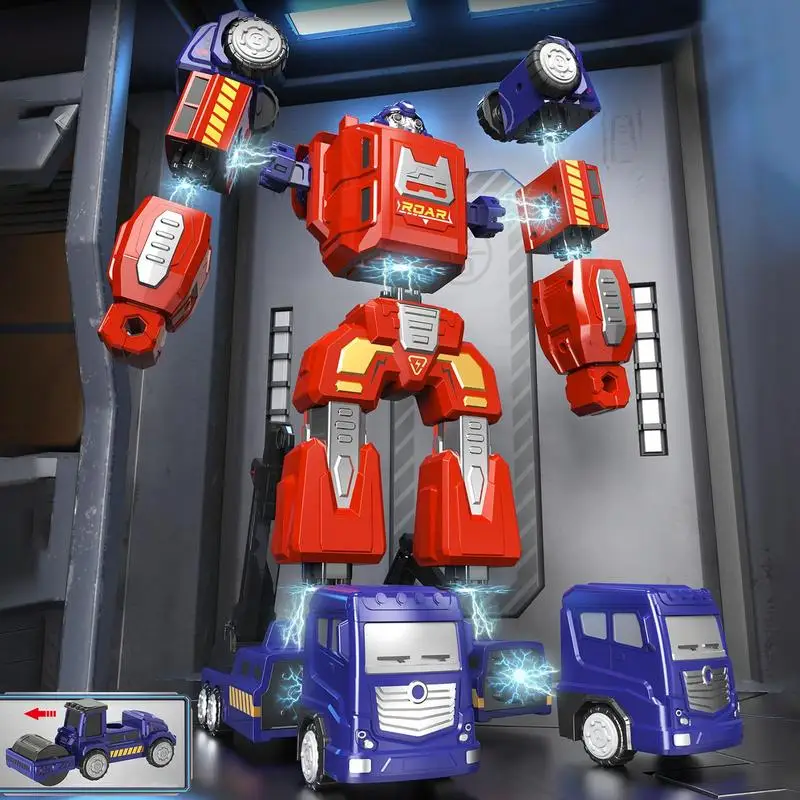 Robot transformateur, jouet d'action, jeu éducatif interactif et amusant pour garçons et filles, jeu pour enfants, fête de noël
