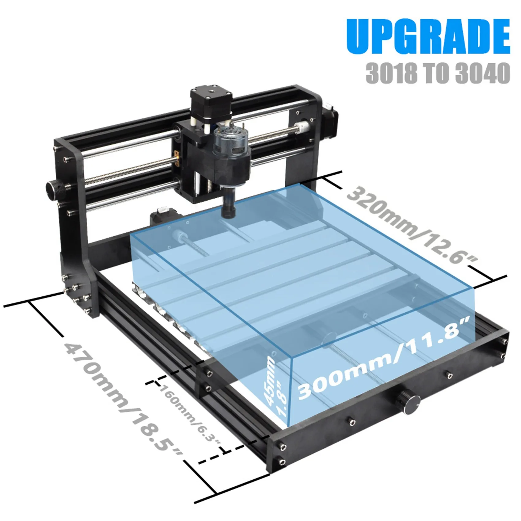 Kit de extensión CNC 3018, Kit de actualización de 3018 a 3040, accesorios de encimera, Compatible con máquina de grabado 3018 Pro Max