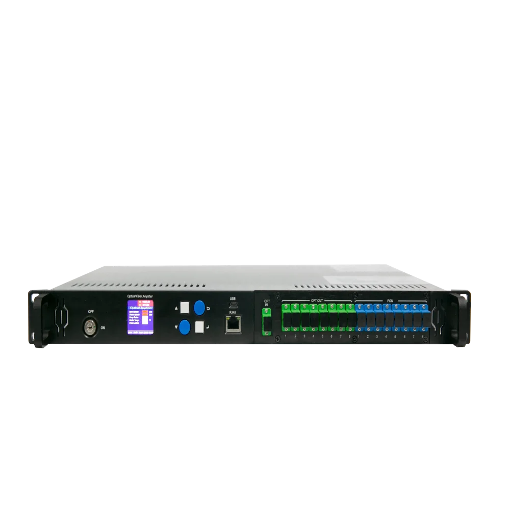 High Power 8 Port WDM EDFA 1550nm Optical Fiber Amplifier 19/20/21/22/23dBm SC APC Connector FTTX