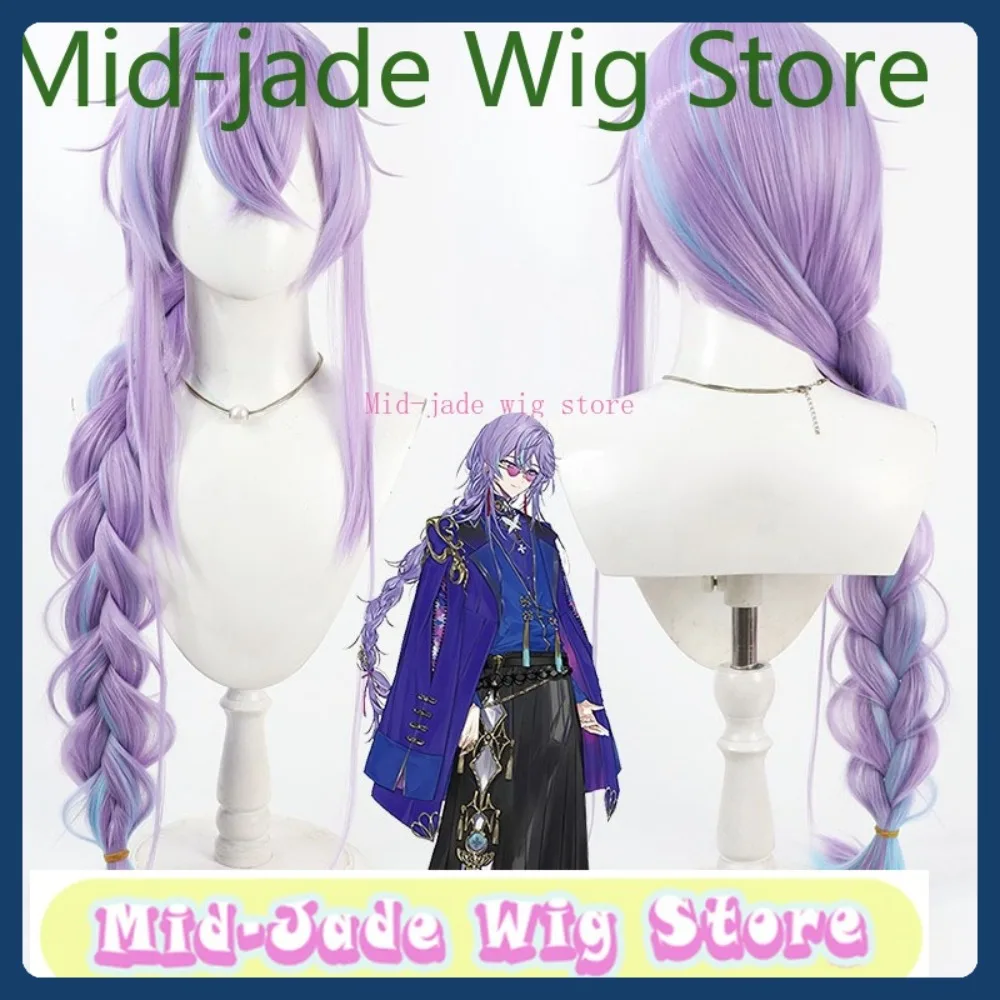 Peruka Mid-jade Wig Store VTuber Hoshirube Shosei Cosplay Halloween Anime Gra Role-playing Syntetyczne Włosy Rekwizyty do Przebrań