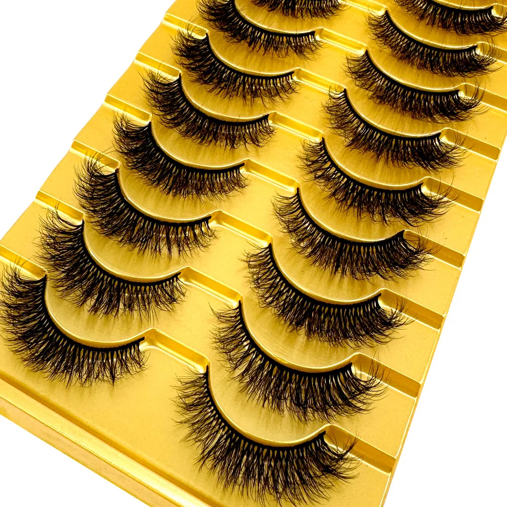 Wholesale 10Pairs Natural 3D Mink False Eyelashes Make up Soft Fake Eye Lashes Faux cils Extension Makeup Beauty Eyelash