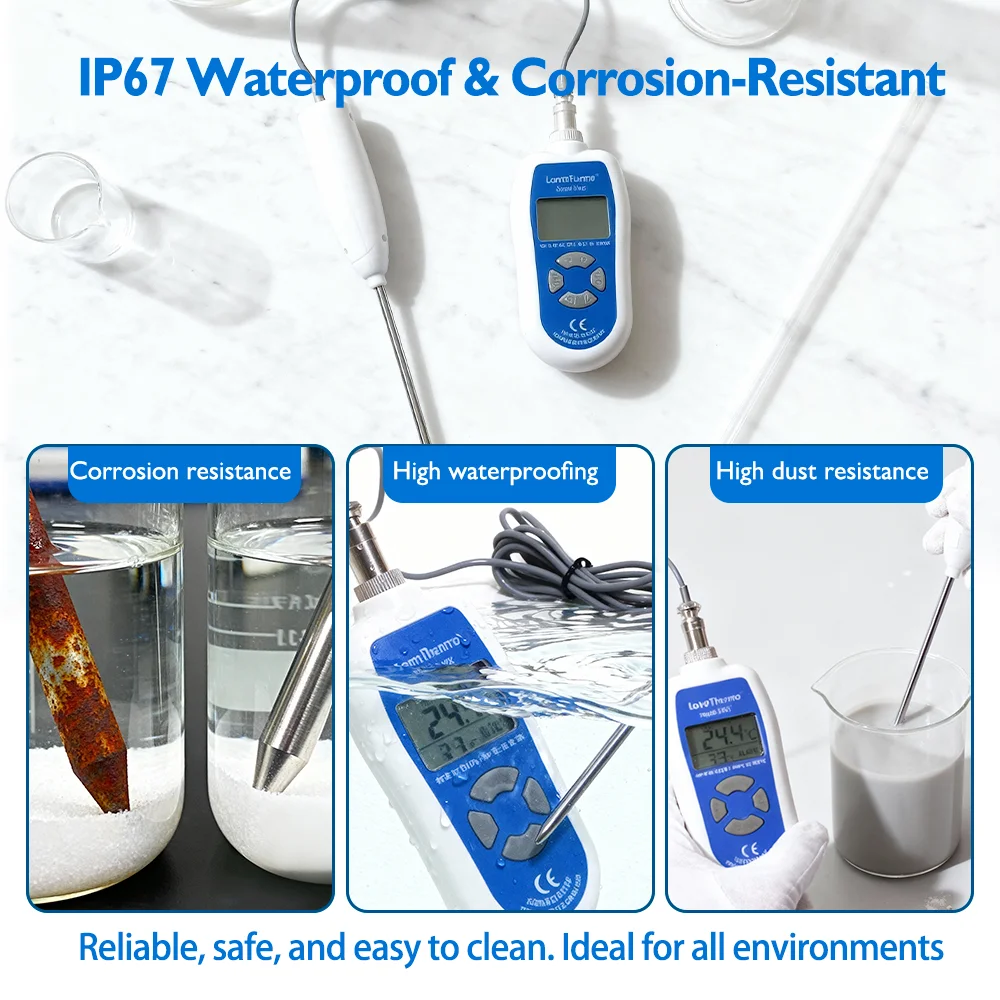 WENMEICE Waterproof Digital Thermometer pt100 Temperature Sensor laboratory thermometer probe for Soil Tester food Home Brewing