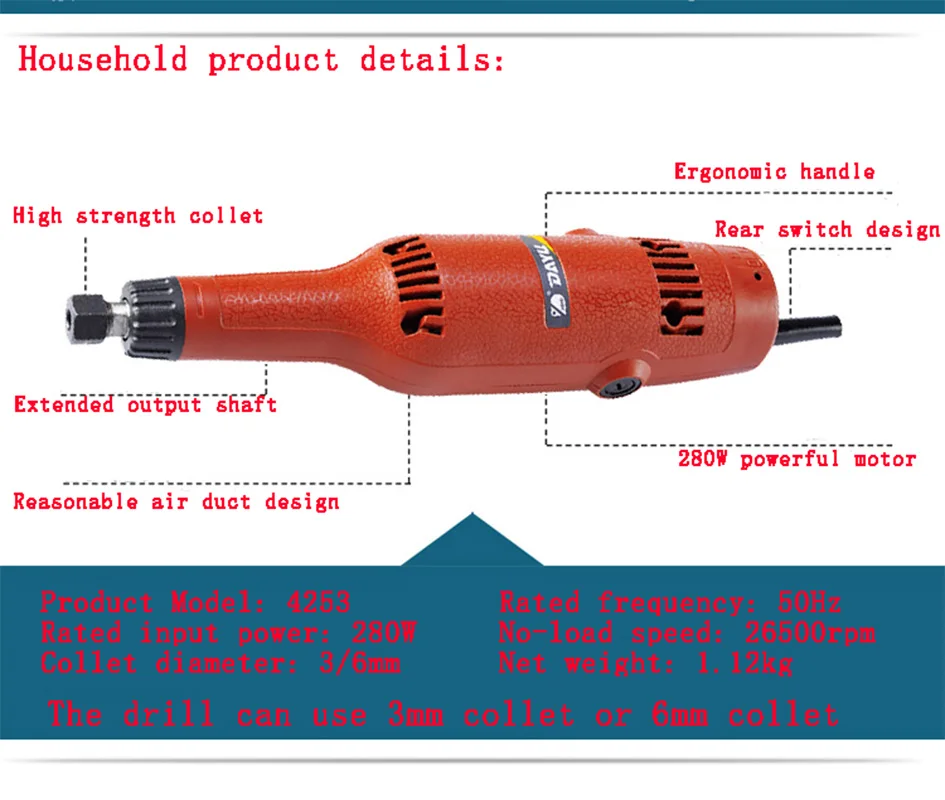 Industrial Grade Electric Grinding Jade Mold Woodworking Small Carving Polishing Grinding Machine Tool