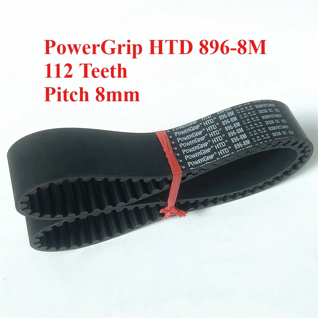 PowerGrip HTD 896-8M 112 Teeth Pitch 8mm Neoprene Timing Belts 3D Printer Lathe Milling Machine Sander Centrifuge Drive Belt