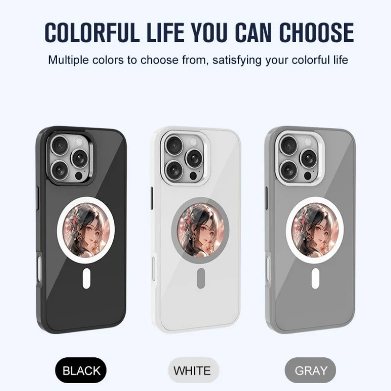 

NFC DIY Picture Ink Phone Case for iPhone 17 16 15 14 13 Pro Max DIY Screen Phone Cover Cartoon Protection Case Battery Free