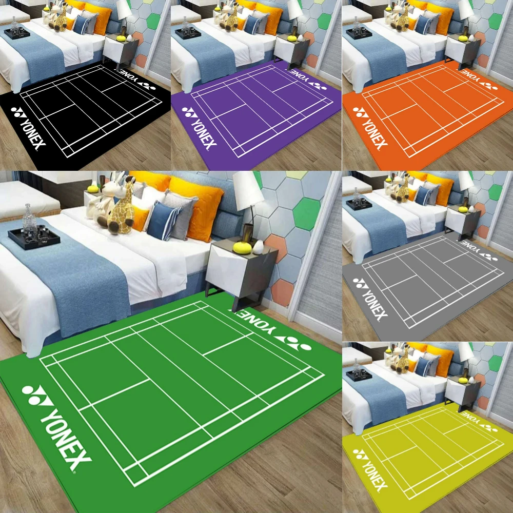 1pcs Multi-color Badminton Sports Carpet Bedside Nonslip Rug Living Room Decor Lounge Sofa Area Rug Sports Lover Kid's Gift