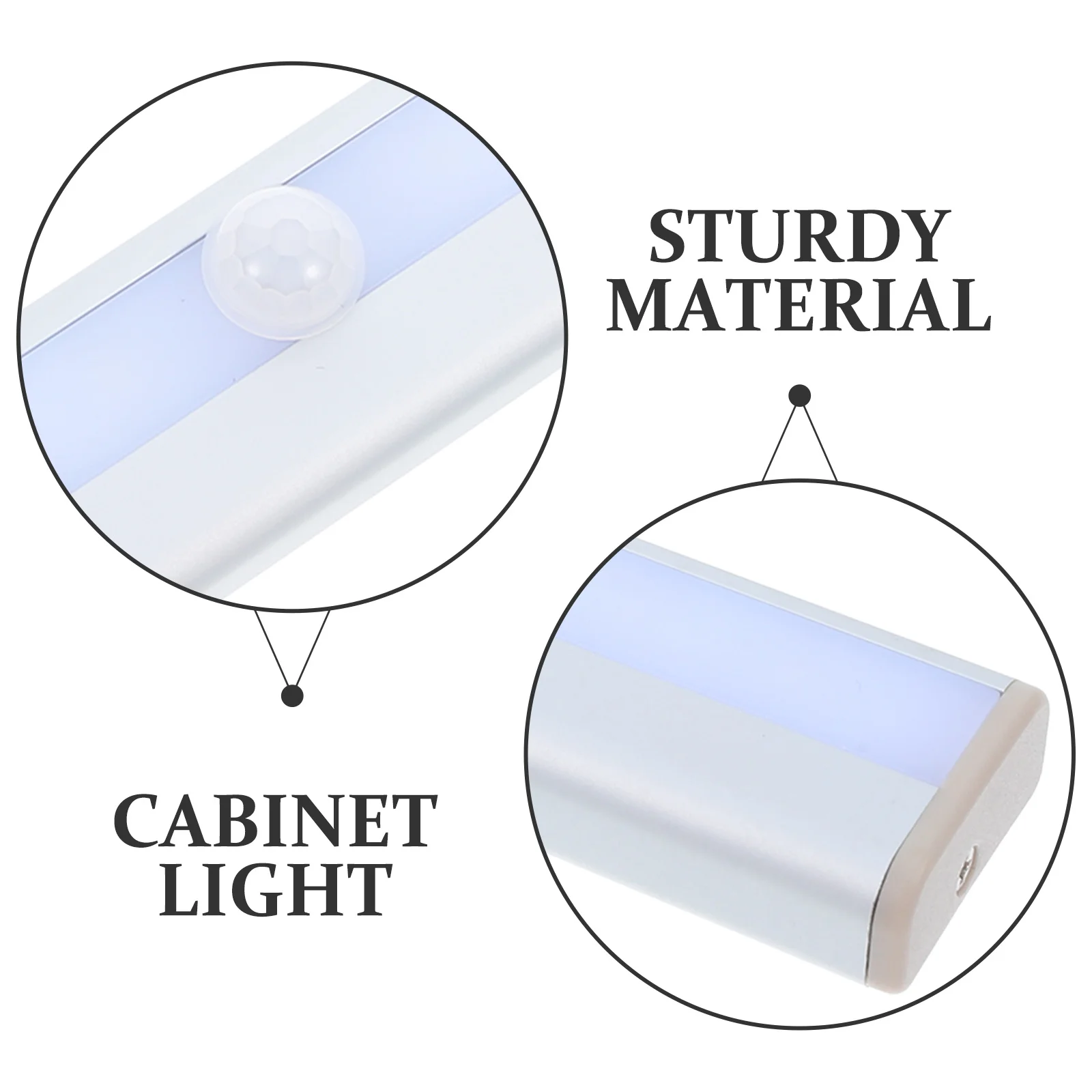 3 個の LED キャビネットライトコールドホワイト明るいストリップ粘着磁気スティックオンクローゼットワードローブランプ Pir モーションセンサーナイトライト