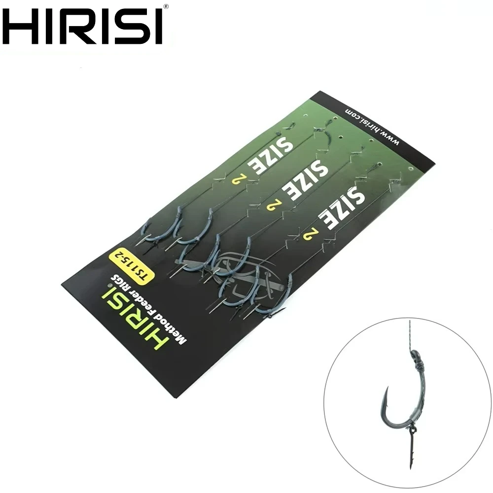 

Hirisi 6pcs Pre-Made Hook Links for Feeder Fishing Terminal Rigs TS115
