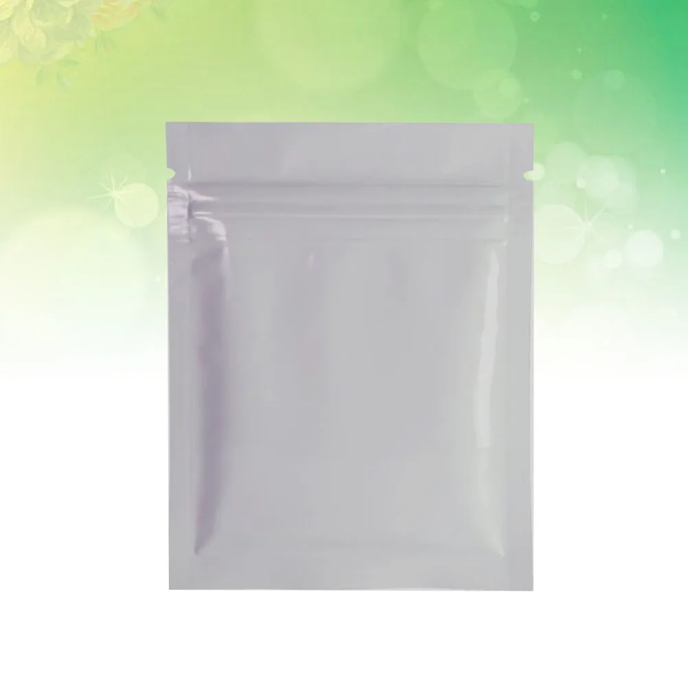 

100 Pcs Aluminum Foil Food Bags Storage Pouches Package Zippers Packaging Zealed