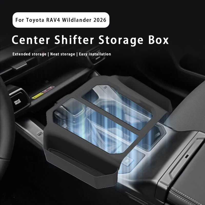 Center Console Gear Shift Storage Box ABS Car Gear Shift Protective Storage Tray Accessories For Toyota RAV4 Wildlander 2026