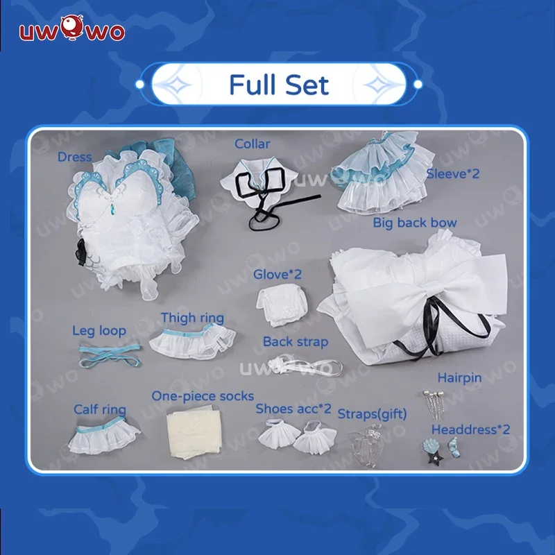 Focalors Cosplay Genshin Impact Furina Focalors Gaun Peri Terinspirasi Putri Duyung Kostum Cosplay Karnaval Halloween