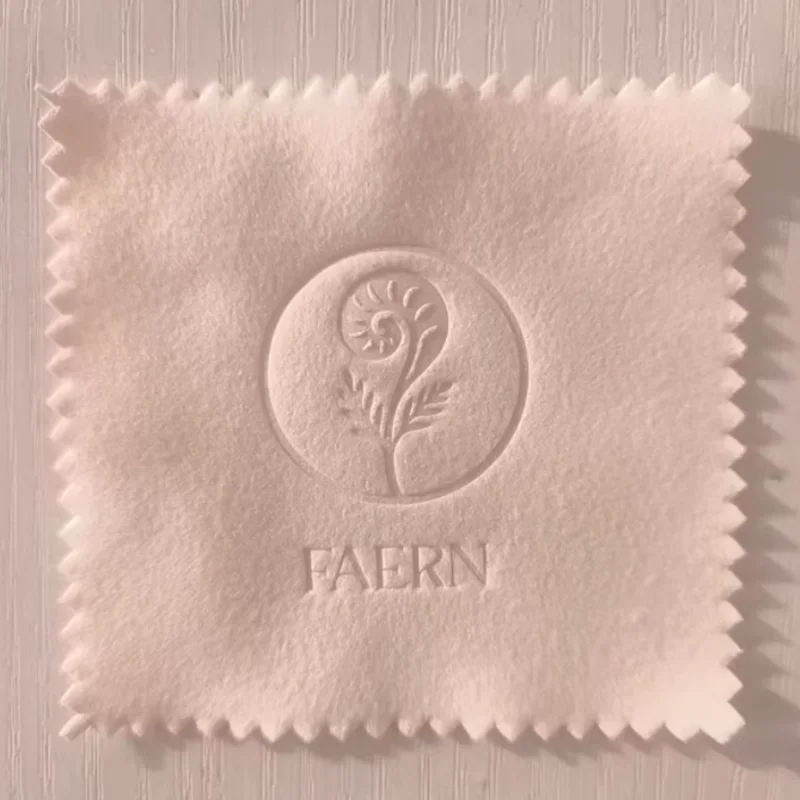 1500PCS Print Custom LOGO 8x8cm Gold Silver Diamond Polish OPP Bags Cloth Silver Jewelry Cleaner Microfiber Suede Mirofiber