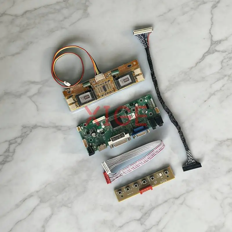 Drive Controller Board Fit TD170WGC CLAA170EA07 LTD170LL1SG CLAA170ES01 VGA DVI HDMI 1280x1024 30 Pins LVDS 4-CCFL 1280*1024 Kit