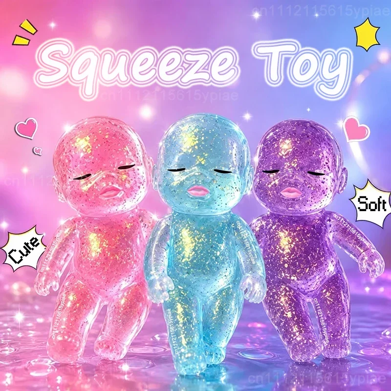 Anti-Stress-Quetschspielzeug in Niedlicher Babyform, Stressabbau-Spielzeug, Glänzendes Dehnbares Baby-Spielzeug mit Langsamer Aufstiegshöchse, Geschenk für Freunde 2026 – Detail 1