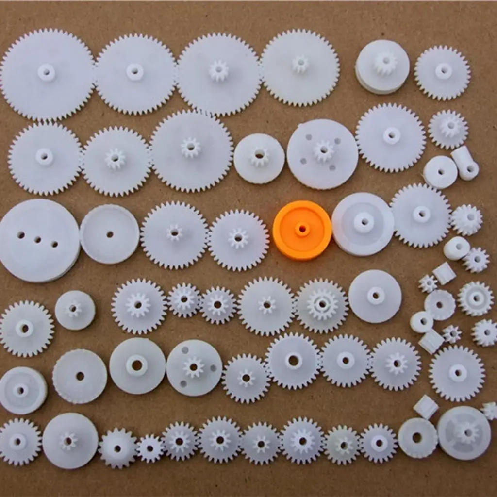 مجموعة تروس بلاستيكية للحرف اليدوية لنماذج سيارات تجميع الروبوت التعليمي ومشاريع الأطفال