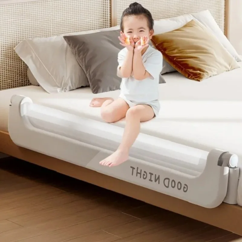 حاجز سرير IMBABY للأطفال الصغار مقاس 59 بوصة، قضبان سرير طويلة جدًا قابلة للطي وقابلة للتنفس للأطفال الصغار مع قاعدة على شكل حرف L، رمادي #2