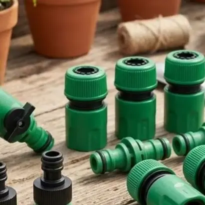 15 Piece Garden For Hose Quick Connector Kit ABS for Outdoor Watering Includes 2 Two in One Adapters 16mm Fittings