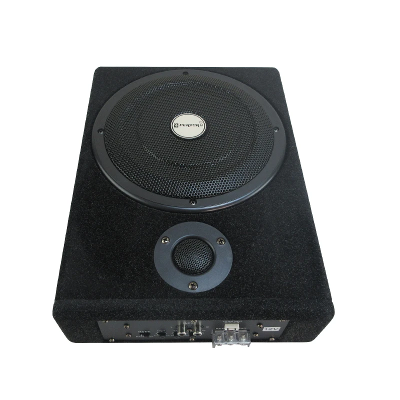 factory QP-R8 Suede surface 8inch Car Audio Active subwoofer With tweeter and woofer Built-in amplifier Ultra-thin Subwoofer