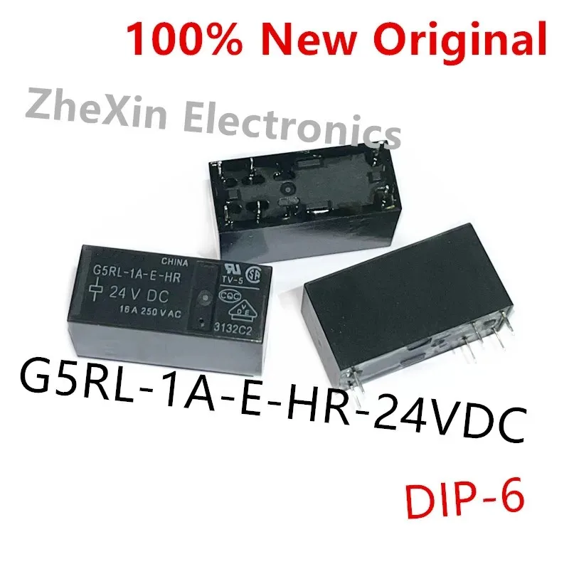 10PCS/Lot   G5RL-1A-E-HR-5VDC 、G5RL-1A-E-HR-12VDC 、G5RL-1A-E-HR-24VDC  DIP-6  New Original Power Relay   G5RL-1A-E-HR