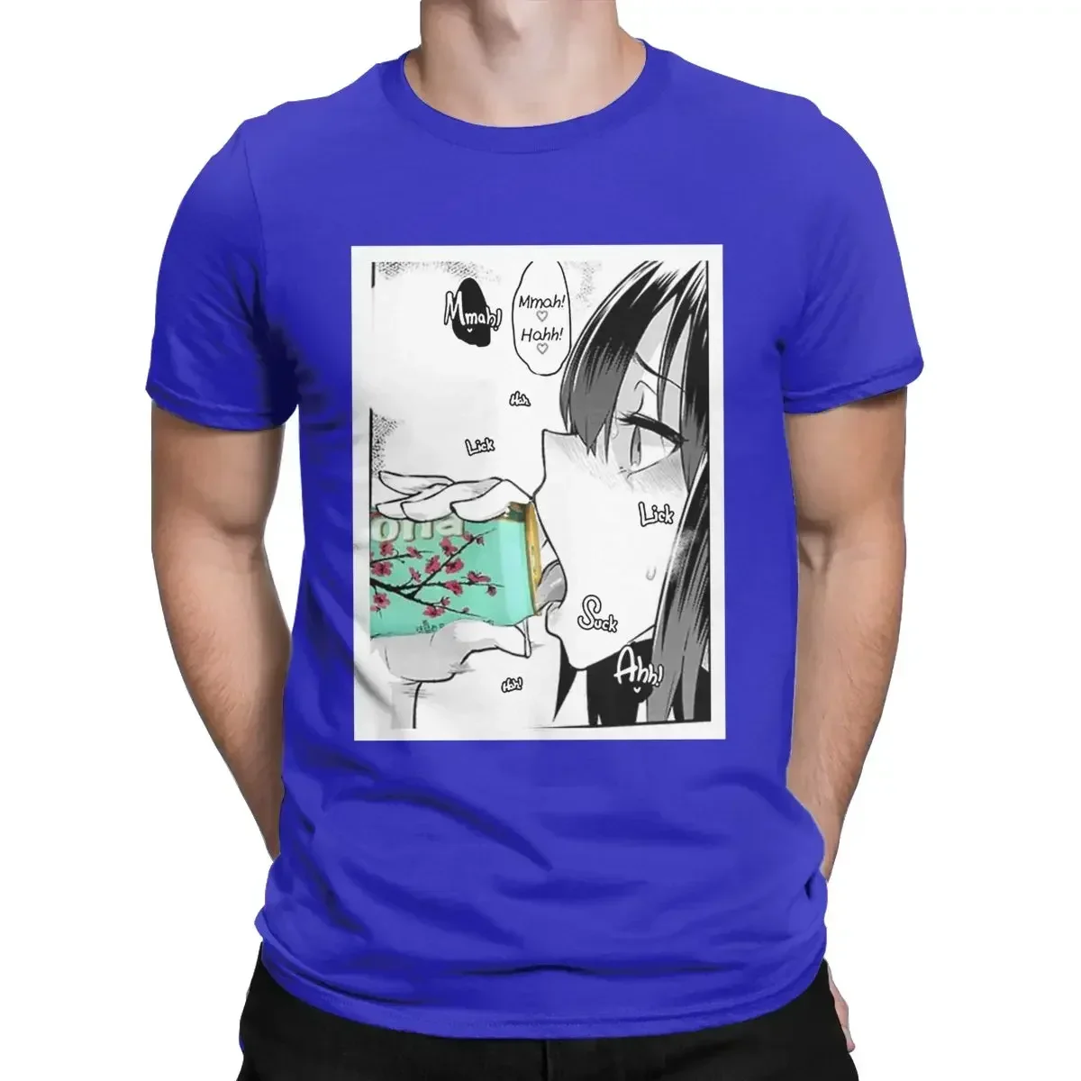 Saki Yoshida Drinking Arizona Tea Premium Hentai T Shirts new 2024 new Japanese manga anime T-Shirt Pure Cotton Printed Clothing