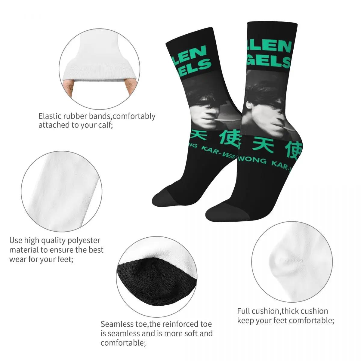 Fallen Angels Wong Kar Wai Socks Men Women Polyester Fashion Socks Novelty Spring Summer Autumn Winter Socks Gifts