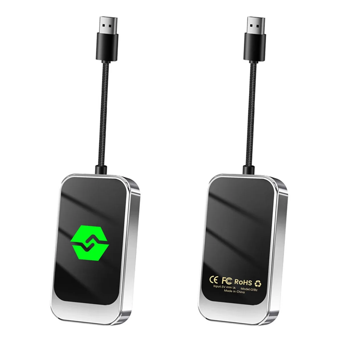 ABJG-2-In-1 Wireless Carplay Android Auto محول USB محول السيارة اللاسلكي تحويل السلكية Android Auto