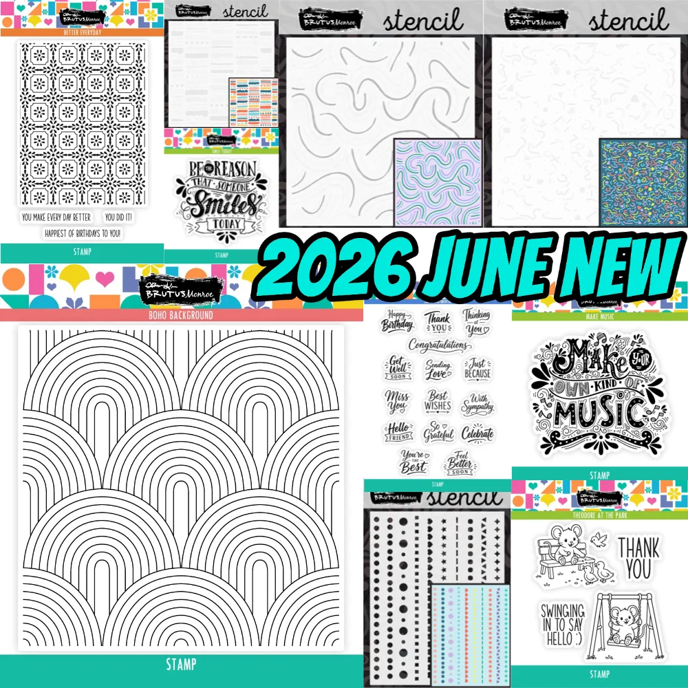 2026 JUNE NEW Smile Today Clear Stamps and Stencil For Scrapbook Diary Decoration Embossing Template DIY Greeting Card Handmade