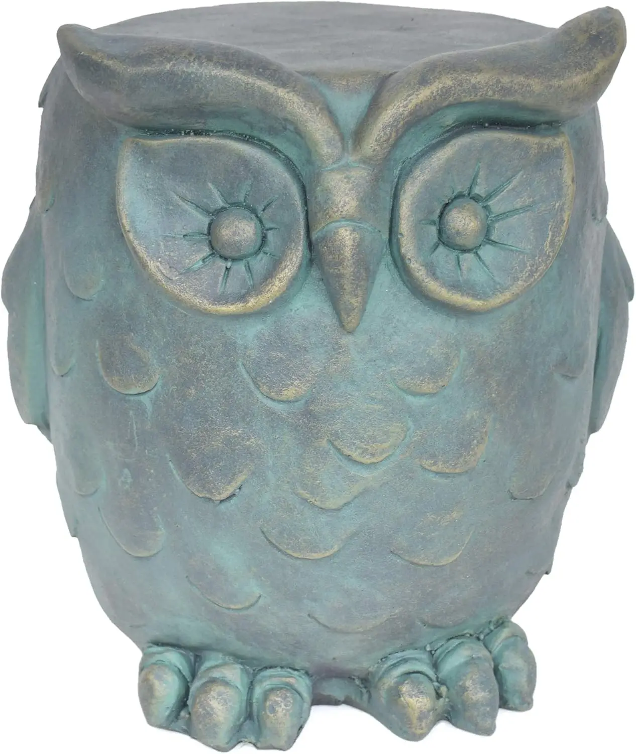 

Садовый стул Agnes Owl, легкий бетон с отделкой под золото для декора на открытом воздухе