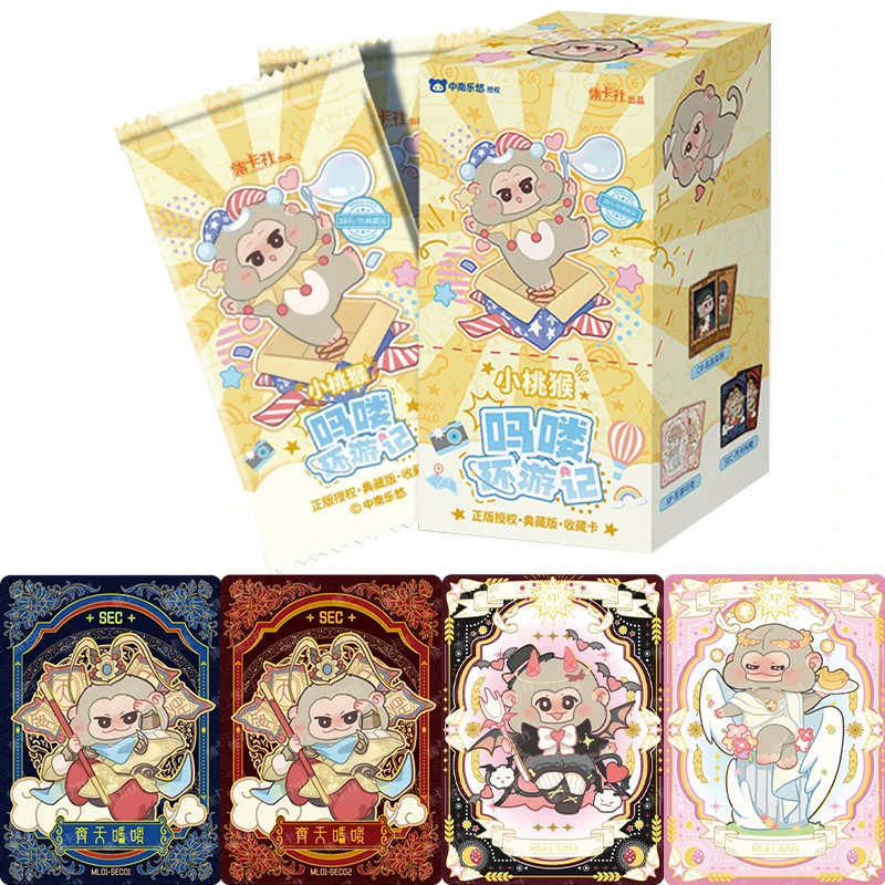 Card Fun Genuine Little Peach Monkey MALO Card MALO Travel Notes Cute Anime Collection Cards Toy Gifts