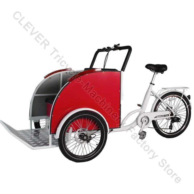 Low Price Front Loading Pedicab Rickshaw Bike With 2 Seats For Passengers Bike With Cabin Taxi For Adult