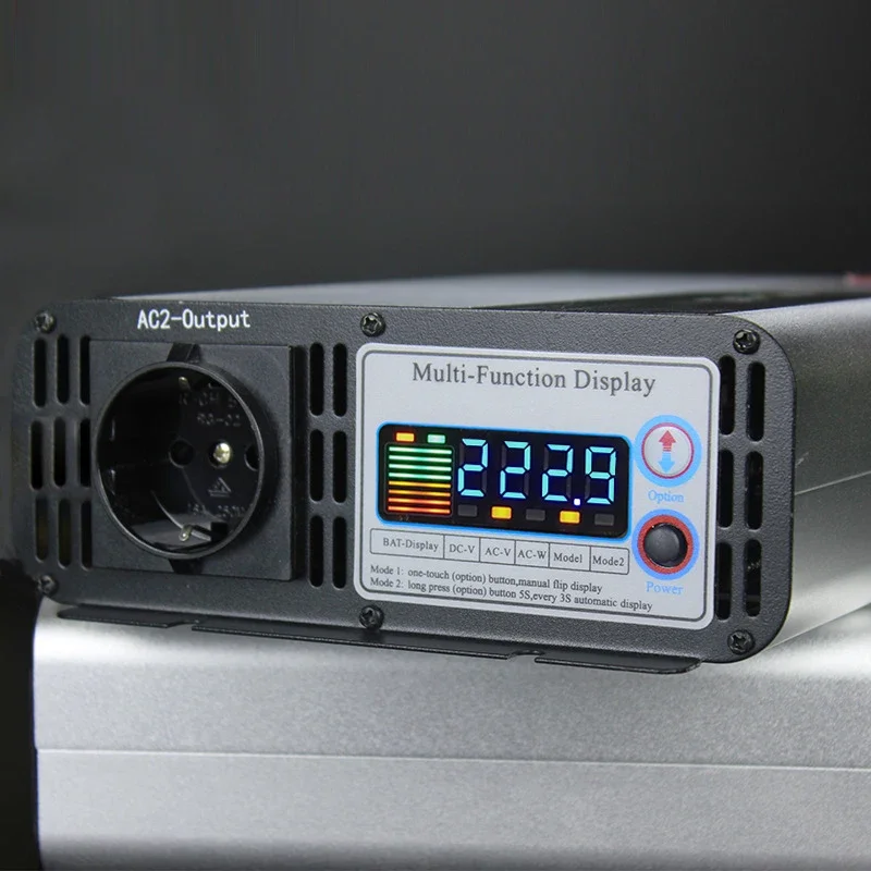 

2000W Pure Sine Wave Inverter DC 12V/24V/48V To 110/220V Converter High-power Transformer for Household Car