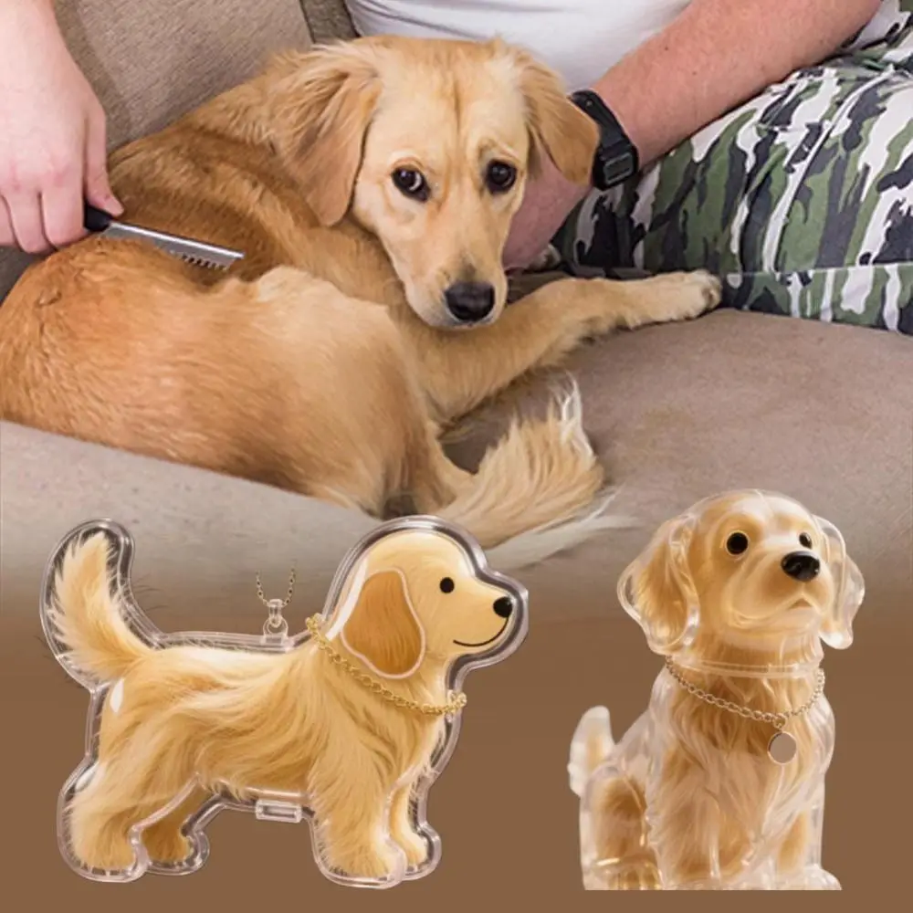 Transparente Hund Fell Lagerung Anhänger Nette DIY Zubehör Tragbare Souvenirs Schlüsselbund Pelz Lagerung Kapsel Tier Haar Container – Detail 7