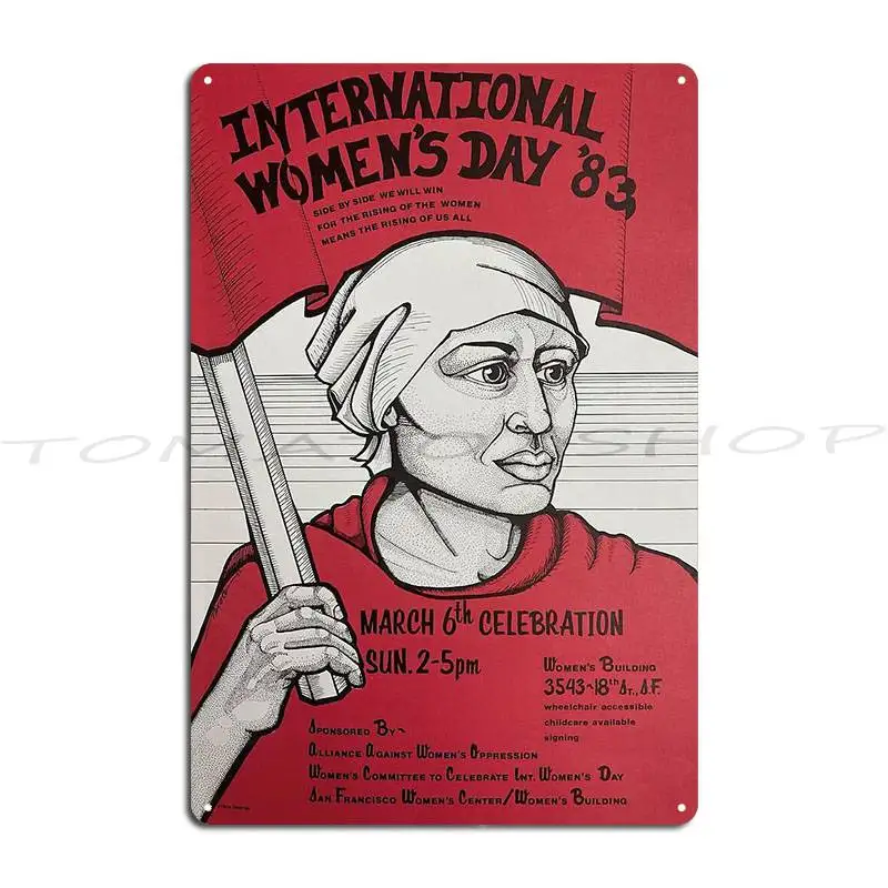 March 8 International Women S Day Ussr 1960s Metal Sign Wall Mural Club Kitchen Wall Customized  Tin Sign Poster
