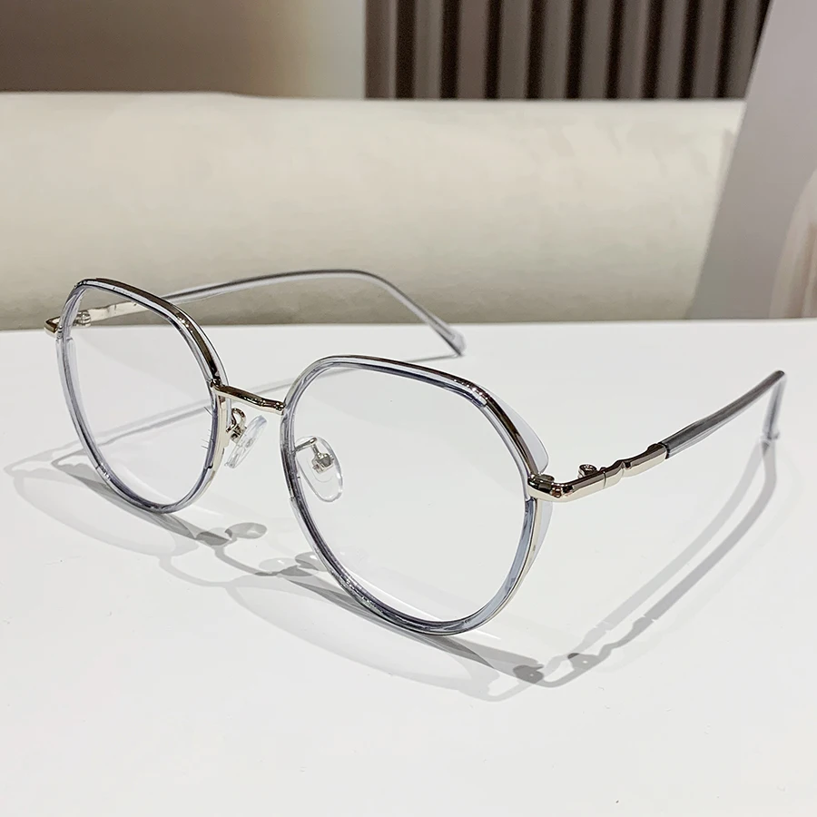 نظارات عصرية بإطار كبير متعددة الاستخدامات لتنحيف الوجه وعدسة مسطحة للجنسين مناسبة لجميع المواسم