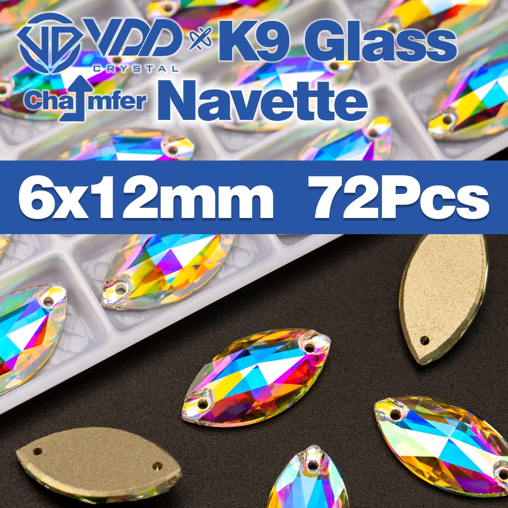 VDD Fase AAAAA Top Qualität K9 Glas Nähen Auf Strass Nähen Kristall AB Flatback Stein Für Kleidung Zubehör Hochzeit Kleid – Detail 18