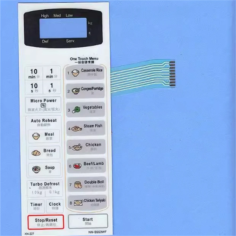 For Panasonic Microwave oven accessory panel NN-S553WF membrane switch touch switch control button replacement parts