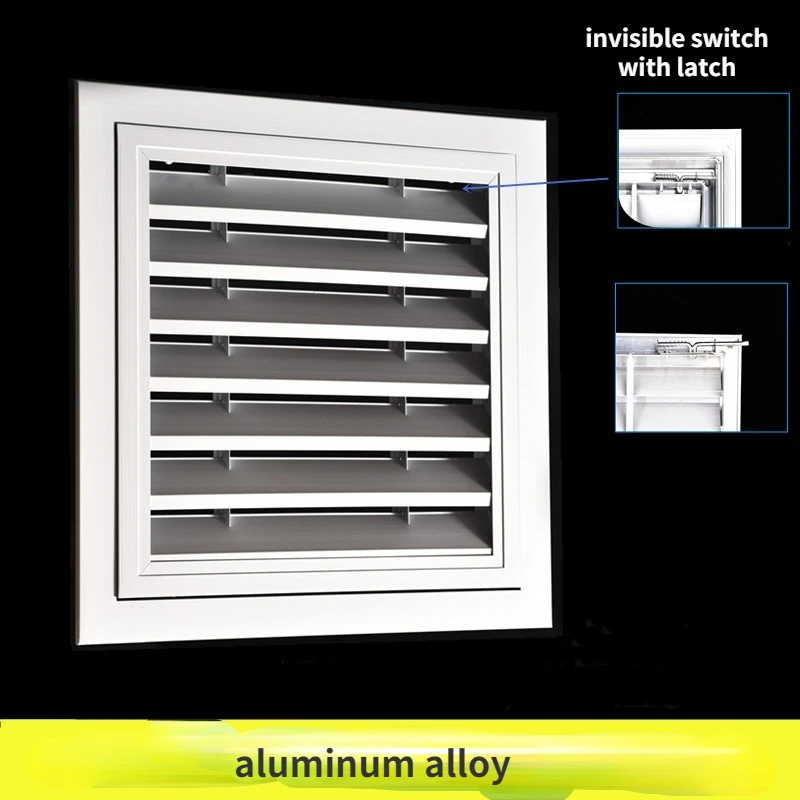 Aluminum alloy exhaust shutter vent for Central air grille ventilation cover Wall Ceiling Shutter repair port Ventilation system - view 4